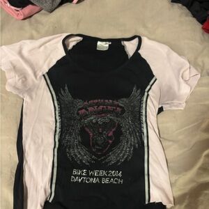 y2k bike week t shirt small